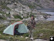 Jim at Srescent Lake camp